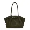 Bolso de Mano Elegante Tejido Texturizado Estilo Coreano Retro para Mujer 2026 Principios de Otoño Gran Capacidad Casual para el Trabajo Bolso de Hombro Único