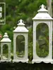 Adornos Portavelas, Lámpara a Prueba de Viento, Jaula para Velas de Mantequilla, Cubierta de Linterna Estilo Europeo, Arte en Hierro y Vidrio Decoración de Boda