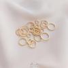 Anel fechado de ouro 14K com preservação de cor, acessórios faça você mesmo, anel feito à mão, pulseira, colar, brincos, joias circulares, material para pendurar