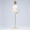 Maniquí de Cabeza Electrochapada de Medio Cuerpo para Tienda de Ropa Soporte de Exhibición Estilo Coreano Maniquí para Escaparate Maniquí de Tienda de Ropa para Hombre