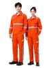 Conjunto de Ropa de Trabajo para Primavera y Otoño para Hombres, Tiras Reflectantes para Trabajadores de Saneamiento, Ropa de Trabajo de Protección Laboral para Talleres y Fábricas, Personalizado con Logo Impreso o Bordado
