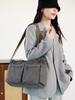 2025 Nova Bolsa de Ombro Grande Capacidade Lona Viagem Moda Casual Simples Bolsa Transversal Mochila de Trabalho Estilo Coreano Feminina