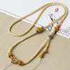 DIY Artesanal Tecelagem Nó de Wukong Ajustável Buda de Jade Guanyin Fivela da Paz Cordão de Colar