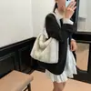 Bolsas de peluche coreanas de nicho para otoño e invierno, nuevos estilos transfronterizos, bolsos de hombro de gran capacidad, bolsos tipo cubo de alta calidad para mujer
