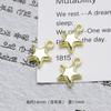 Estilo Chanel retrô all-match Pingente Dourado laço flor de ameixa coração placa redonda quadrada acessórios de joias diy
