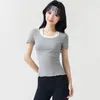 Camiseta de malha feminina com babados, estilo falso duas peças, macia e elástica, manga curta slim fit para o verão, estilo puro desejo, atacado