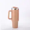 Copo de Carro com Alça de 40oz de Primeira Geração para Viagens Internacionais, Aço Inoxidável 304, Dupla Camada Isolada, para Uso Externo, Mantém Frio, com Canudo, Copo de Gelo