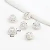 Cuentas Espaciadoras de Zirconia de Colores Huecas Chapadas en Cobre Oro de 18 Quilates Accesorios para Pulsera Collar DIY Accesorios de Joyería C45