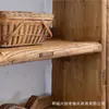 Estante de Armazenamento de Madeira de Ulmeiro Antigo, Exibidor Retro de Chão, Prateleira Antiga, Armário de Multi-Tesouros, Estante de Livros de Armazenamento de Madeira Maciça Estilo Chinês