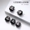 Peça Semi-acabada Esculpida Estrela de Arco de Obsidiana Prateada Natural Fábrica de Acessórios Feitos à Mão Venda Direta Acessórios para Joias DIY