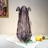 Moderno Indústria Pesada Vidro Roxo Bolsa de Dinheiro Vaso Ornamentos Casa Sala de Estar Arranjo de Flores Modelo Hidropônico Sala de Arte Vestido Macio