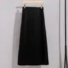 Falda de Acetato con Acabado de Alta Gama, Falda Femenina Casual y Elegante, Diseño Ajustado a la Cadera con Abertura Lateral, Nuevo Estilo de Cintura Alta Verano 2025