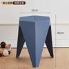 Banqueta Plástica Multifuncional para Casa Moderna Simples Empilhável Quadrada Atacado Multicor Eólica Criativa Banqueta Redonda de Plástico
