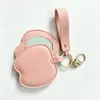 Nuevo llavero de cuero de manzana de Navidad, llavero anti-pérdida, accesorio de bolso portátil, espejo portátil