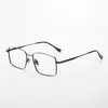 M6701S Armazón de Gafas de Titanio Puro para Hombre, Armazón Retro, Armazón de Titanio, Gafas de Armazón para Negocios, Gafas Azules Cuadradas, Patas de Gran Muralla