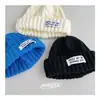 Gorros de Invierno Cálidos de Punto Estilo Coreano para Niños y Niñas, Gorros de Lana Versátiles, Gorros de Piel de Melón a Prueba de Viento para Bebés al Aire Libre, Gorros para el Frío