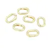 Preserva a Cor Ouro Real 18K Formato de Ovo Argola de Mola Fivela Oval Chaveiro Corrente Fivela de Corrente Fivela para Pendurar na Mochila Acessórios DIY B64