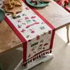 Novo Caminho de Mesa de Comércio Exterior Jacquard Tecido Colorido Veado de Natal Franjas Toalha de Mesa Doméstica Poliéster Caminho de Mesa Caminho de Mesa de Cabeceira Capa