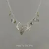 Collar de Concha Marina de Estilo Nuevo de Verano Transfronterizo, Cadena de Clavícula de Estrella de Mar con Perlas de Cristal Transparente a la Moda