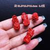 Accesorios de arena roja de alto contenido natural brazalete de cuerda roja de cinabrio cuero reposo cinabrio rojo pulsera colgante pequeño DIY al por mayor