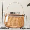Cesta de flores tejida regalo de agradecimiento cesta de arreglo floral cesta de flores artificiales naturales hechas a mano cesta de almacenamiento de bambú ratán mimbre cesta de mano