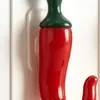 Gancho de Pimenta Adesivo Autocolante Gancho de Roupa Sem Furo Gancho Criativo para Porta de Entrada Corredor Gancho de Parede para Chaves Gancho