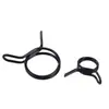 Abrazadera de resorte de banda de acero negro, abrazadera para manguera, pinza de resorte, abrazadera de resorte de doble espiral para manguera de agua, galvanizada