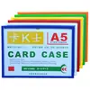 Cubierta magnética de goma dura A5 cubierta protectora transparente tarjeta K lámina magnética suave etiqueta tarjeta de exhibición de archivo cubierta de tarjeta dura de plástico PVC