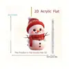 2d Nuevo Colgante de Muñeco de Nieve Navideño Acrílico Lindo Colgante Decorativo Plano para Coche Transfronterizo Colgante de Llavero