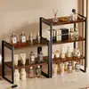 Organizador de cosméticos de madera maciza, tocador de escritorio, almacenamiento multicapa para productos de cuidado de la piel, labiales y perfumes, estante escalonado