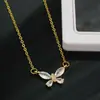 Colar para Mulheres Não Desbota Verão Pequeno e Fofo Temperamento Colar de Aço Titânio Versátil Joia de Alto Padrão Corrente Simples para Clavícula