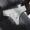 Comercio Exterior Europeo Americano Mujer Sexy Sin Costuras Deporte Fitness Letra Cintura Ancha Media Cintura Tanga Sin Costuras Espalda en T