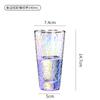 Taza de Agua de Vidrio de Colores Phnom Penh Resistente a Altas Temperaturas Hecha a Mano Estilo Ins Alto Valor de Color Taza con Patrón de Martillo de Colores para el Hogar Celebridad de Internet
