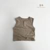 Fácil de combinar en la vida diaria~ Chaleco para bebé 2026 Verano Estilo Coreano Camiseta sin mangas para niños y niñas, Ropa moderna estilo bosque para niños