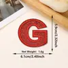 Parches bordados de letras inglesas 26 y números con lentejuelas rojas más vendidos transfronterizos con adhesivo termofusible para decoración de ropa