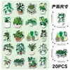 20 Piezas de Imanes Suaves de Plantas Verdes Impermeables Creativo Patrón de Planta Pizarra Hogar Decoración DIY Coche Imanes Magnéticos para Refrigerador
