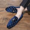 Zapatos Casuales de Cuero con Punta Fina Británicos Zapatos para Hombre con Borla de Corduroy para Aumentar la Altura Primavera y Otoño Retro Loafers Perezosos de Un Solo Paso para Hombre