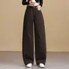 Jeans Retrô com Estampa de Leopardo e Corte Curvo para Mulheres, Novo Design Outono 2026, Calças Casuais de Cintura Alta Soltas e de Perna Larga