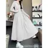 Refrigerante, corte ajustado, estilo nuevo, abrigo largo de seda helada para protección solar para mujer, chaqueta con capucha para todo el cuerpo de protección UV para verano, falda larga, ropa para el sol