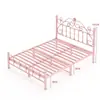 Cama de ferro espessada reforçada simples moderna cama princesa celebridade 1,8m cama de casal nórdica individual 1m cama de ferro