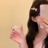 Pinza para el Cabello Geométrico con Lazo Pequeño Fragante Estilo Coreano, Pinza de Pato de Gama Alta y Exquisita, Accesorio para el Cabello Moderno y Versátil