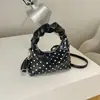 Bolso de axila único de lunares estilo coreano transfronterizo para mujer, nuevo bolso de hombro único otoño 2026, bolso de mano retro francés, bolso tipo empanada