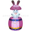Conejo Huevo de Pascua Molde de Aire Luminoso Elevable Inflable Molde de Aire Luminoso LED Decoración de Patio Dibujo Animado Transfronterizo