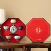 Ciudad Prohibida Cultural y Creativa Cinco Hornos Famosos Cinco Bendiciones Taza de Cerámica Taza de Maestro Juego de Tazas de Té Individuales Souvenir de Empresa Regalo Logo Personalizado