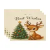 Amazon Manteles Navideños Muñeco de Nieve Árbol de Navidad Manteles Decoración de Mesa de Comedor Occidental Manteles Aislantes Fiesta Navideña