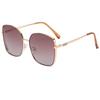 Nuevas gafas de sol polarizadas de estilo europeo y americano, elegantes, hermosas, cómodas y vanguardistas, modernas gafas de sol de conducción de metal para mujer que combinan con todo.