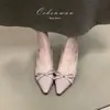 Zapatos elegantes de tacón de cuña de charol con punta de doble uso, nuevos tacones altos con diseño calado de primavera-verano