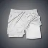 Pantalones Cortos Deportivos de Comercio Exterior Transfronterizos para Hombre Estilo Verano 2026 Doble Capa Falso Dos Piezas Secado Rápido Transpirables Casuales Pantalones Cortos de Baloncesto