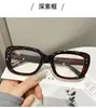 Óculos de Armação Quadrada Anti-Luz Azul, Mesmo Estilo do Xiaohongshu, Armações Retro Cat-Eye para Presbiopia, Óculos Anti-Luz Azul Europeus e Americanos Transfronteiriços
