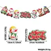 Decoraciones de Papel Navideñas de Dibujos Animados, Banderines, Adornos Colgantes, Accesorios para Fotos de Ambiente Navideño, Colgantes para Guirnaldas de Navidad
